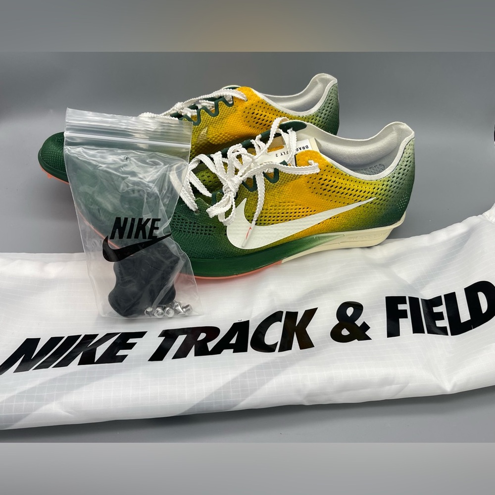Nike Mens ZoomX Dragonfly 2 Elite Green Yellow Mens Sz 7.5 IB7724-341 NEW RARE